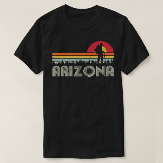 Arizona T-shirt Retro bergen Natuur Hiking (Design voorkant)