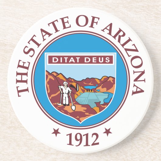 Arizona-teken Zandsteen Onderzetter (Voorkant)