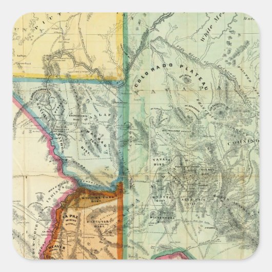 Arizona Territory Vierkante Sticker (Voorkant)