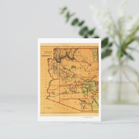Arizona TerritoryPanoramic MapArizona Briefkaart (Staand voorkant)