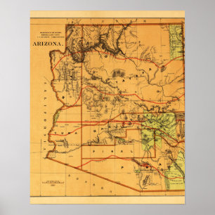 Arizona TerritoryPanoramic MapArizona Poster