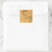 Arizona TerritoryPanoramic MapArizona Vierkante Sticker (Tas)