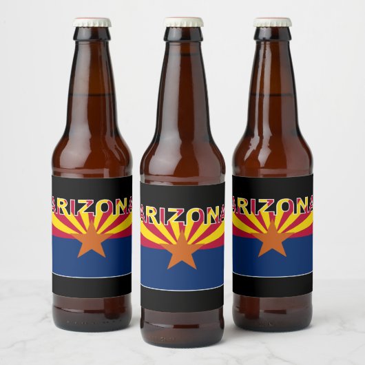 Arizona Text Flag Bier Etiket (Flessen)