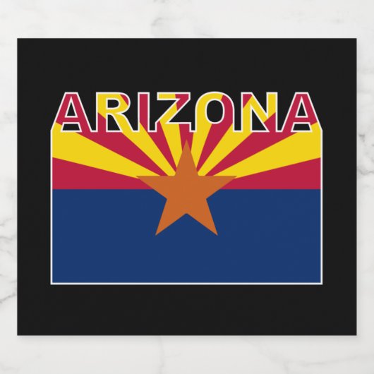 Arizona Text Flag Bier Etiket (Enkel label)