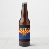 Arizona Text Flag Bier Etiket (Voorkant)