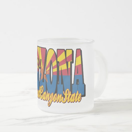 Arizona the Grand Canyon State Matglas Koffiemok (Voorkant rechts)