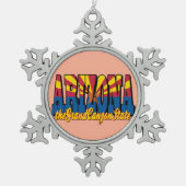 Arizona the Grand Canyon State Tin Sneeuwvlok Ornament (Voorkant)