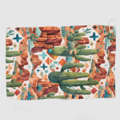 Arizona-thema met Cactus Golfhanddoek (Horizontaal)