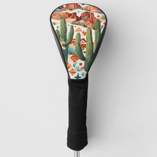 Arizona thema voor golfer golfheadcover (Voorkant)