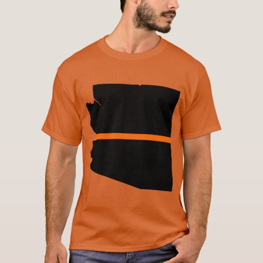 Arizona Thin Oranje lijn T-shirt (Voorkant)