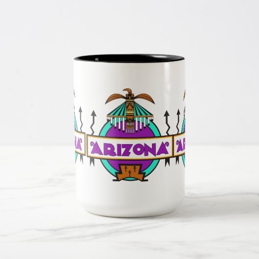 Arizona Thunderbird Shield Tweekleurige Koffiemok (Center)