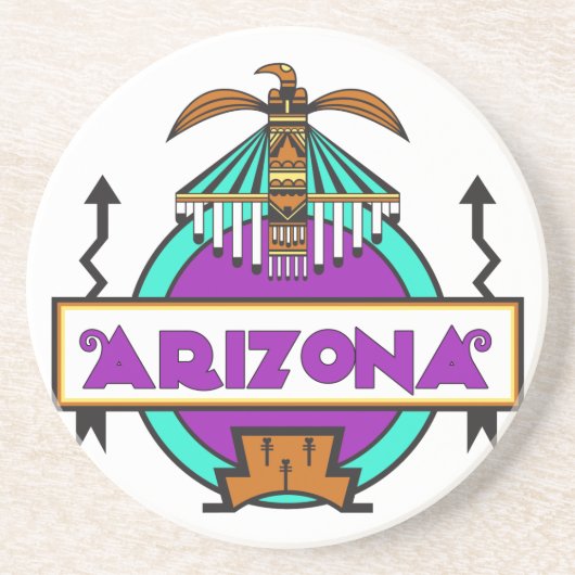 Arizona Thunderbird Zandsteen Onderzetter (Voorkant)
