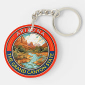 Arizona Travel Art Badge Sleutelhanger (Achterkant)
