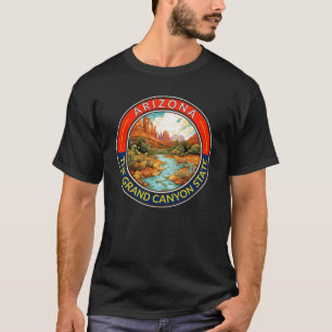 Arizona Travel Art Badge T-shirt