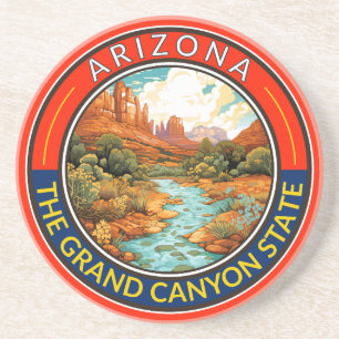 Arizona Travel Art Badge Zandsteen Onderzetter