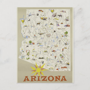  Arizona Travel Poster Briefkaart