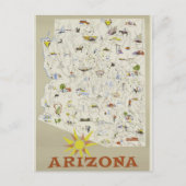  Arizona Travel Poster Briefkaart (Voorkant)