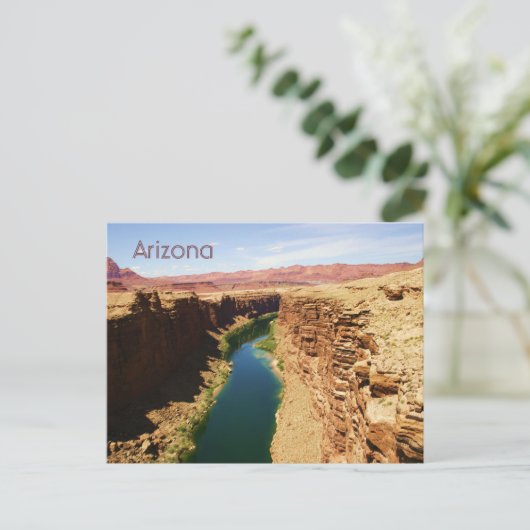 Arizona Travel Poster Style Landscape Foto Briefkaart (Staand voorkant)