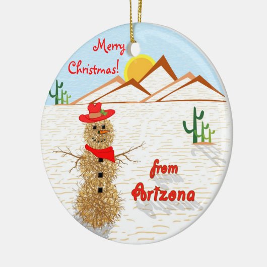 Arizona Tumbleweed Kerstmis Keramisch Ornament (Links)