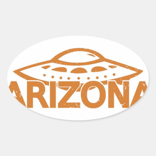 Arizona UFO Ovale Sticker (Voorkant)