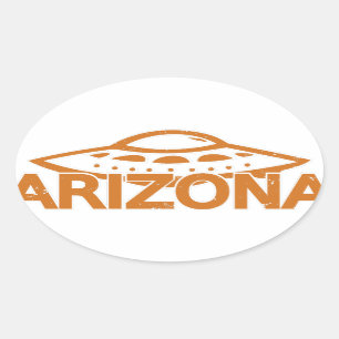 Arizona UFO Ovale Sticker