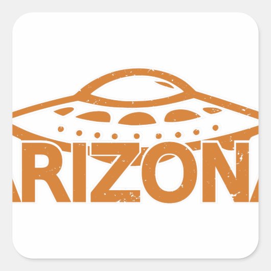 Arizona UFO Vierkante Sticker (Voorkant)