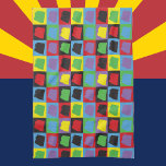 Arizona US State Pop Art Pattern Theedoek<br><div class="desc">Ben je een fan van Arizona? Deze keukenhanddoek heeft een pop art design met de Amerikaanse staat Arizona in een pop art design.</div>