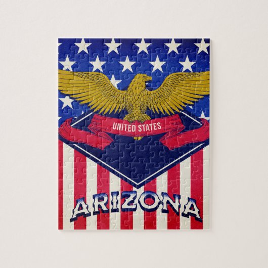 Arizona USA Flag Legpuzzel (Verticaal)
