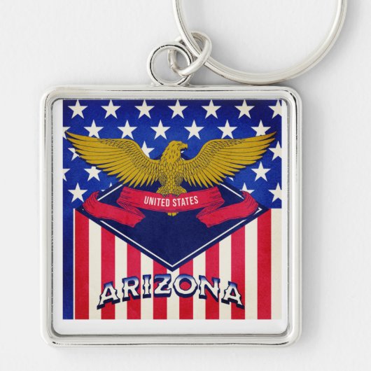 Arizona USA Flag Sleutelhanger (Voorkant)