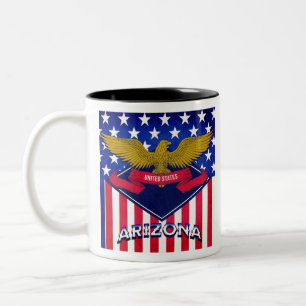 Arizona USA Flag Tweekleurige Koffiemok