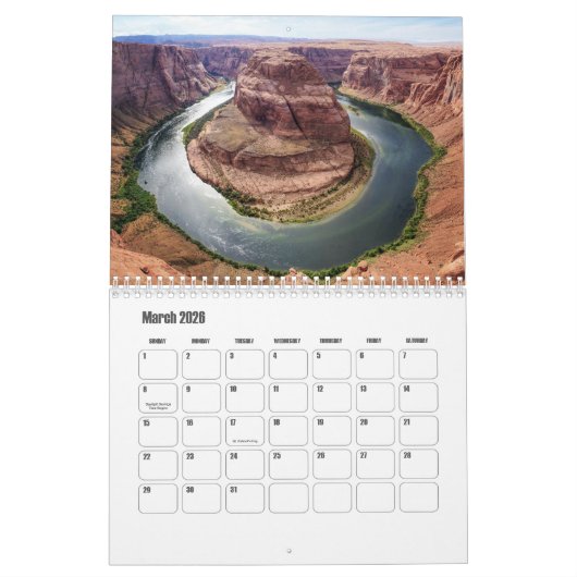 Arizona-USA Kalender (Mar 2026)