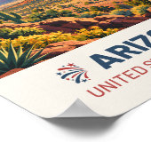 Arizona USA – Oude Reisposter Poster (Hoek)