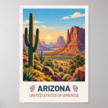 Arizona USA – Oude Reisposter