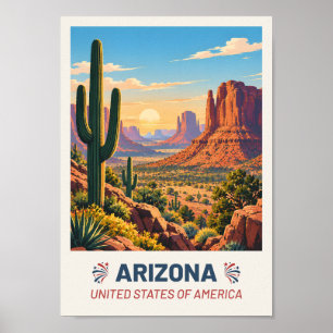 Arizona USA – Oude Reisposter Poster