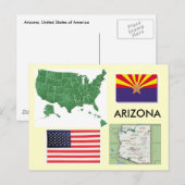 Arizona, Verenigde Staten Briefkaart (Voorkant / Achterkant)
