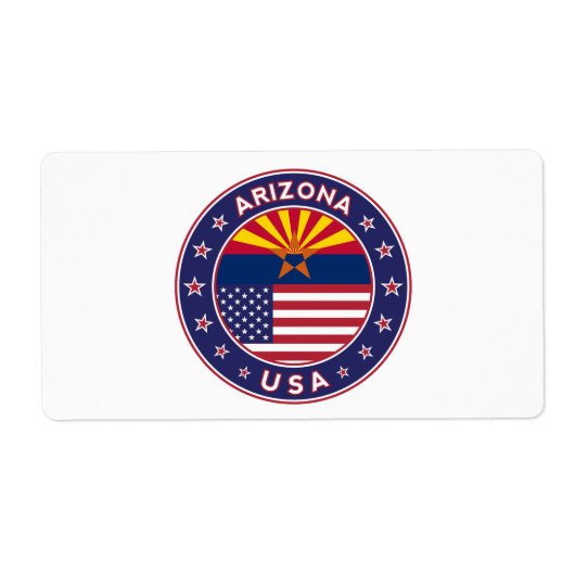 Arizona, Verenigde Staten Etiket (Voorkant)
