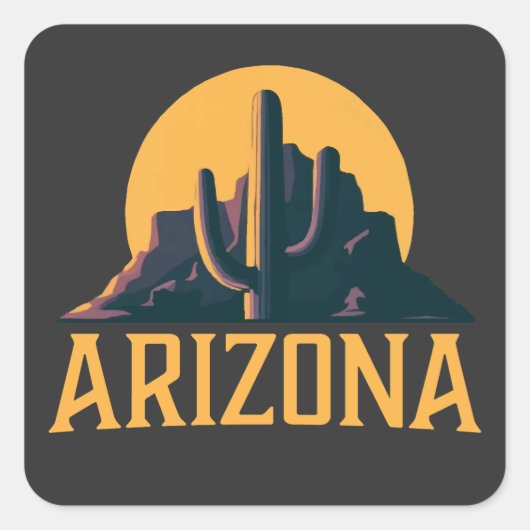 Arizona Verenigde Staten Vierkante Sticker (Voorkant)