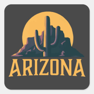 Arizona Verenigde Staten Vierkante Sticker