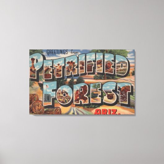 Arizona - Verhard bos - Grote letter Canvas Afdruk (Voorkant)