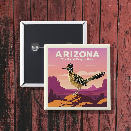  Arizona Vierkante Button 5,1 Cm