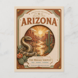 Arizona Vintage Paper Cut American Arcana Briefkaart