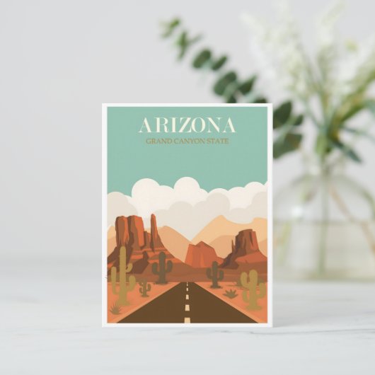 Arizona vintage poster briefkaart (Staand voorkant)