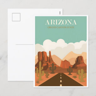 Arizona vintage poster feestdagenkaart