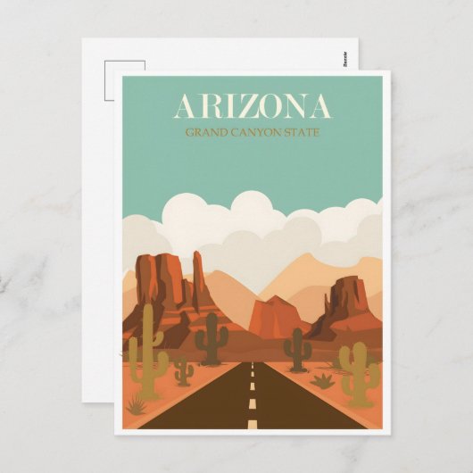 Arizona vintage poster feestdagenkaart (Voorkant / Achterkant)