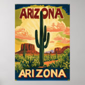 Arizona Vintage Reisontwerp Poster (Voorkant)