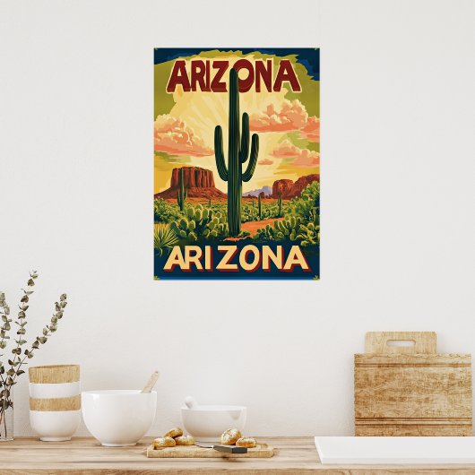Arizona Vintage Reisontwerp Poster (Keuken)