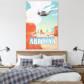 Arizona vintage reisposter canvas afdruk (Insitu (Slaapkamer))