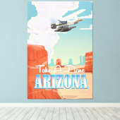 Arizona vintage reisposter canvas afdruk (Insitu (Houten vloer))