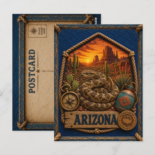 Arizona Vintage Reizen Briefkaart (Voorkant / Achterkant)
