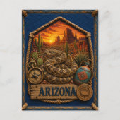 Arizona Vintage Reizen Briefkaart (Voorkant)